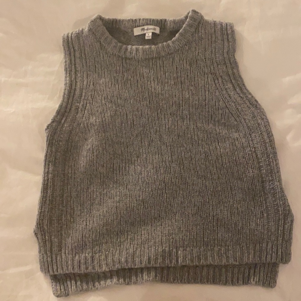 Madewell gray knit crop top